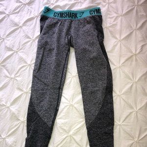 Charcoal / teal gymshark flex leggings